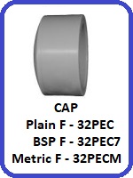 CAP TEE POLYPROPYLENE BEIGE STANDARD FITTINGS FOR PIPE