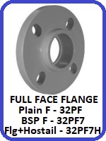 FULL FACE FLANGE POLYPROPYLENE BEIGE STANDARD FITTINGS FOR PIPE