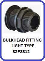LIGHT POLYPROPYLENE BULKHEAD FITTING