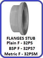 STUB FLANGE POLYPROPYLENE BEIGE STANDARD FITTINGS FOR PIPE