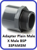  Adapter Plain Male x Male BSP Threaded 33PAM3M