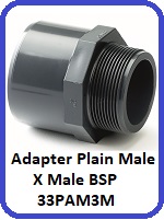 Adapter Plain Male x Male BSP Threaded 33PAM3M