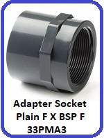  Adapter Socket Female Plain x Female BSP Thread 33PMA3
