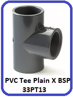 Tee Plain with Threaded Central Take-Off 33PT13