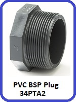 THREADED PVC PLUG 34PTA2