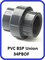 THREADED PVC UNION 34PBOF