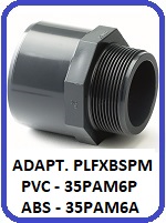 Adaptor Plain F X BSP M PVC 35PAM6P ABS 35PAM6A