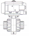 PVC Ball Valve Electric / Pnuematic Actuated