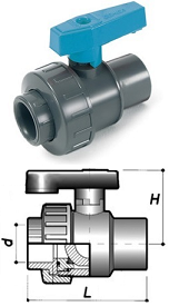 PVC Single Union Ball Valve