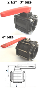 Sandwich Type 620 PP Ball Valve