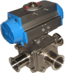 3 WAY ACTUATED BALL VALVE