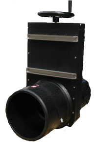 315MM PEHD SPIGOTED SLIDE GATE VALVE WITH HANDWHEELs